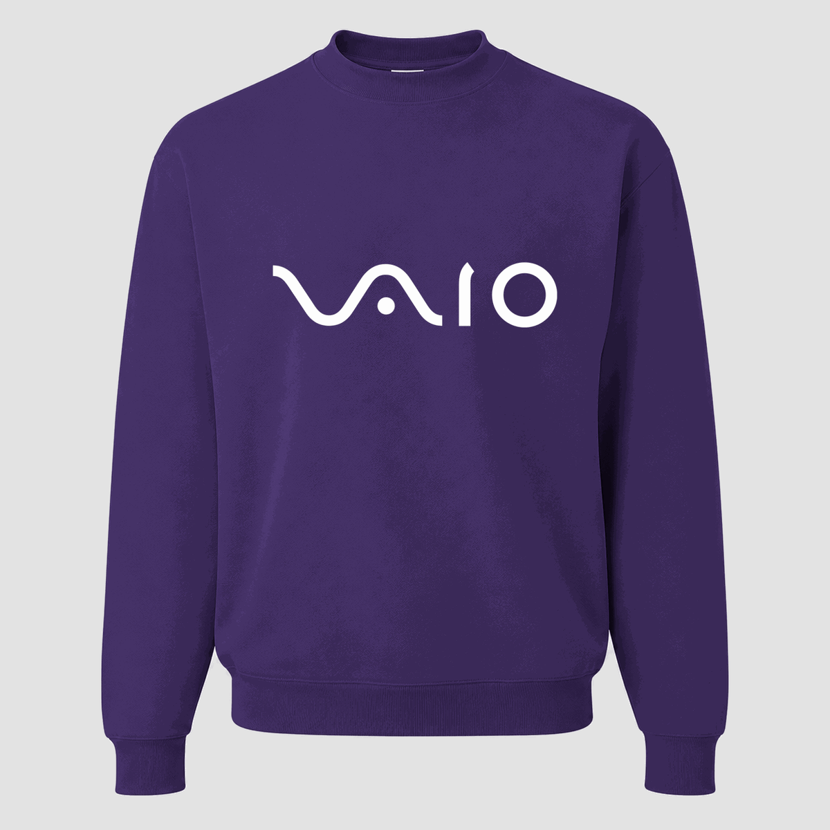Men's Sony VAIO White Logo Crewneck Sweatshirt - Purple