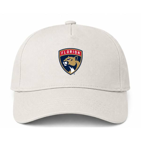 Florida Panthers NHL Logo Beige Dad Baseball Cap Hat