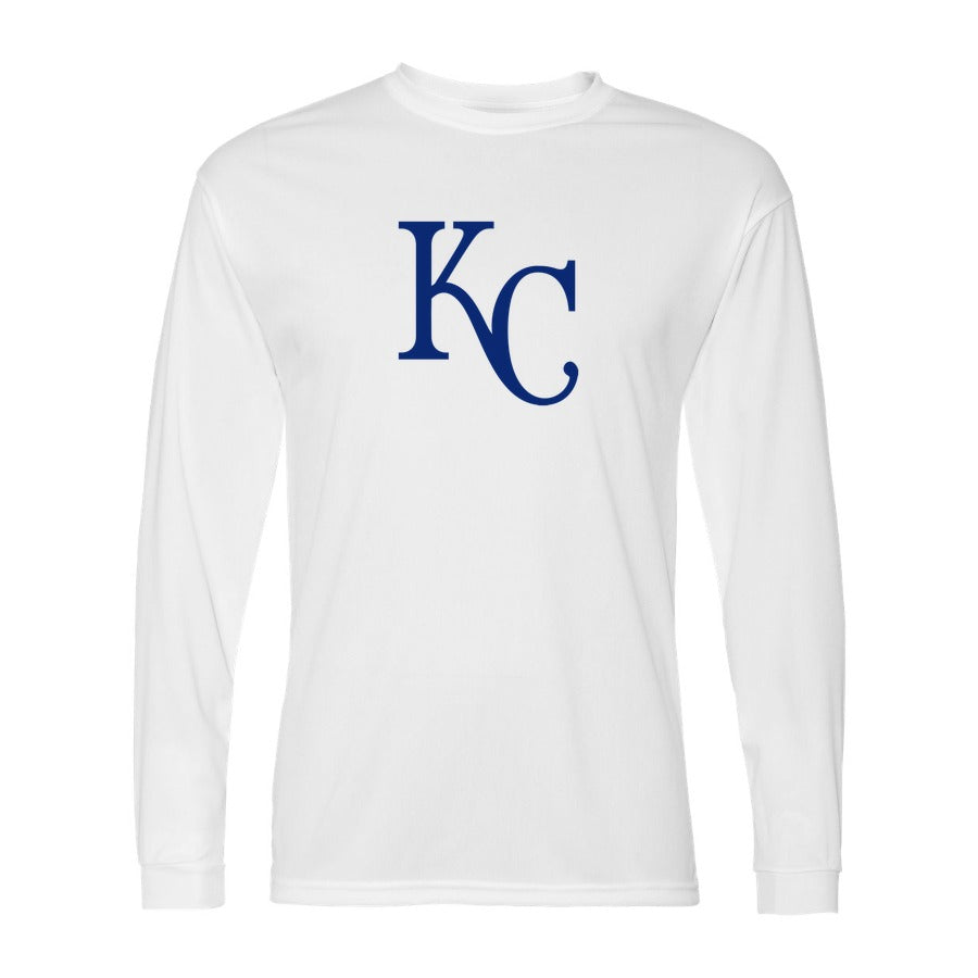 Men's Kansas City Royals Polyester Long Sleeve T-Shirt - White