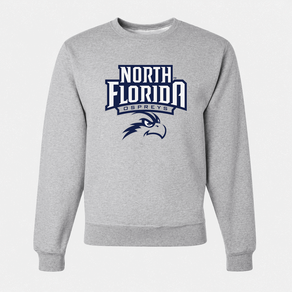 Men's UNF Ospreys Crewneck Sweatshirt - Gray