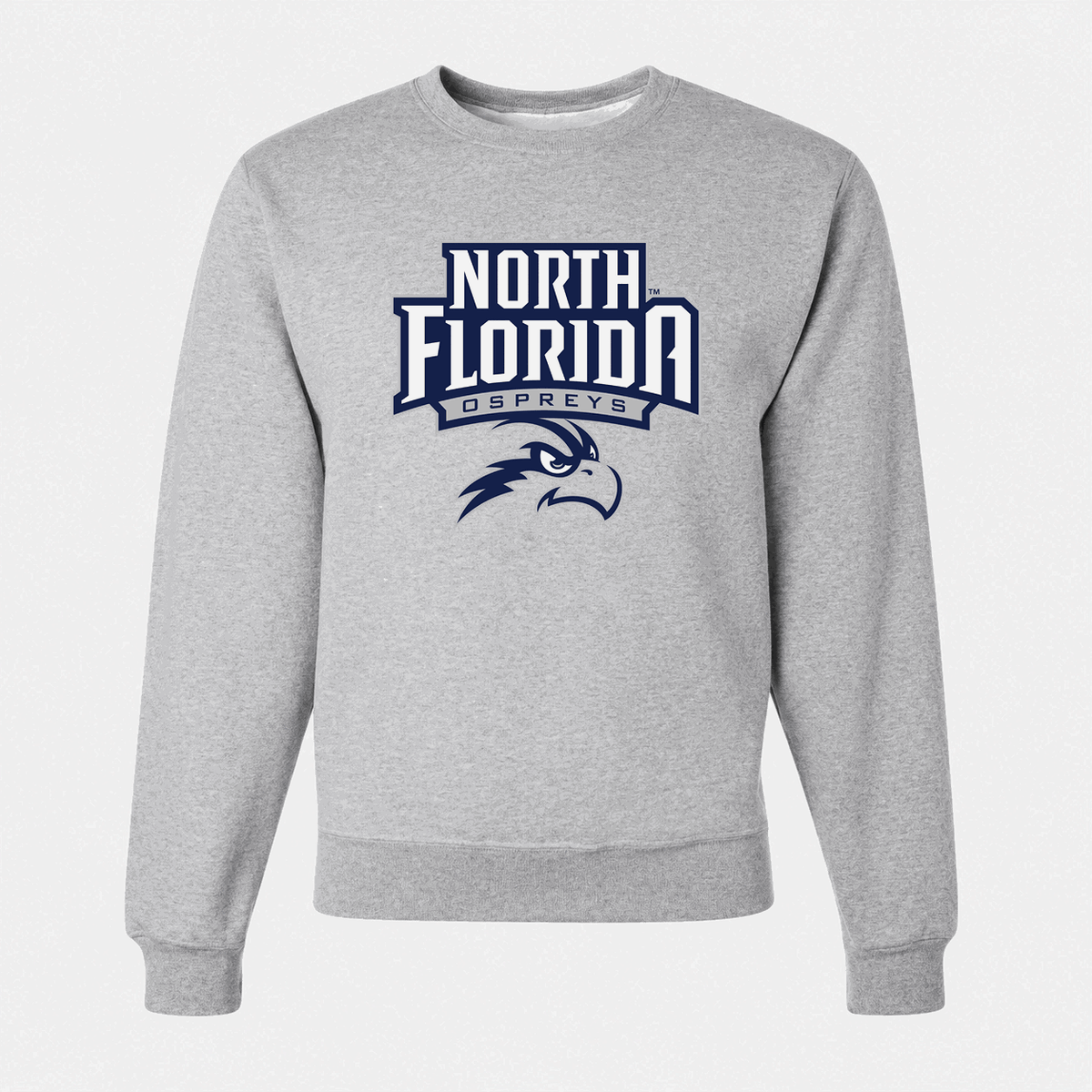 Men's UNF Ospreys Crewneck Sweatshirt - Gray