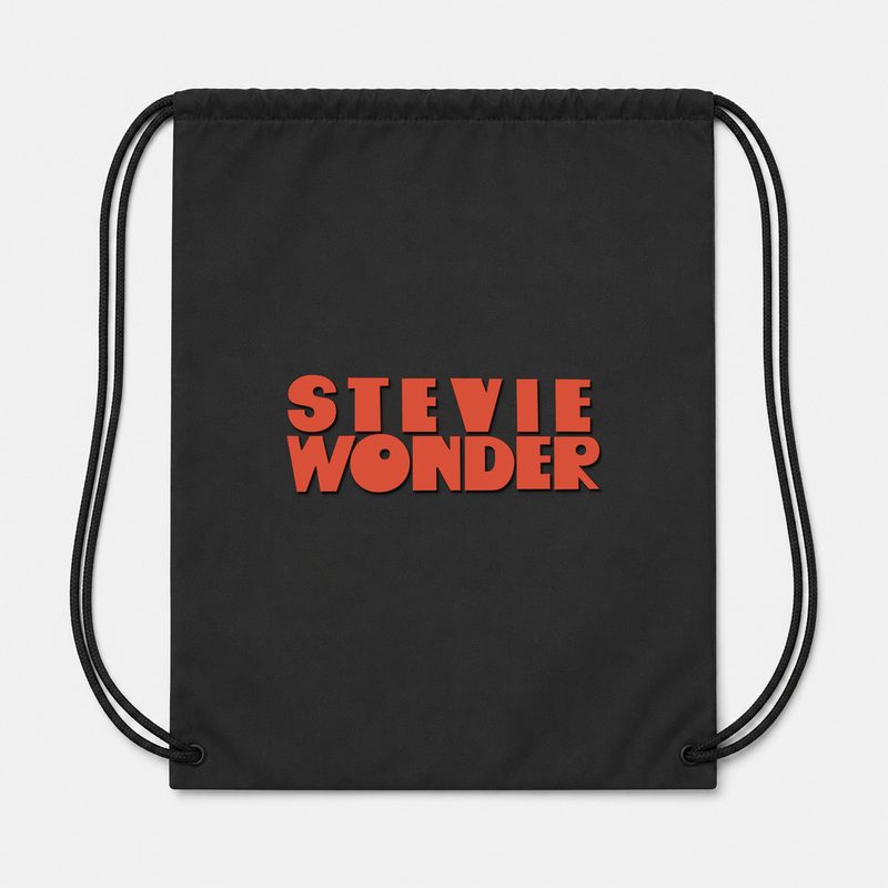 Stevie Wonder Drawstring Bag - Black