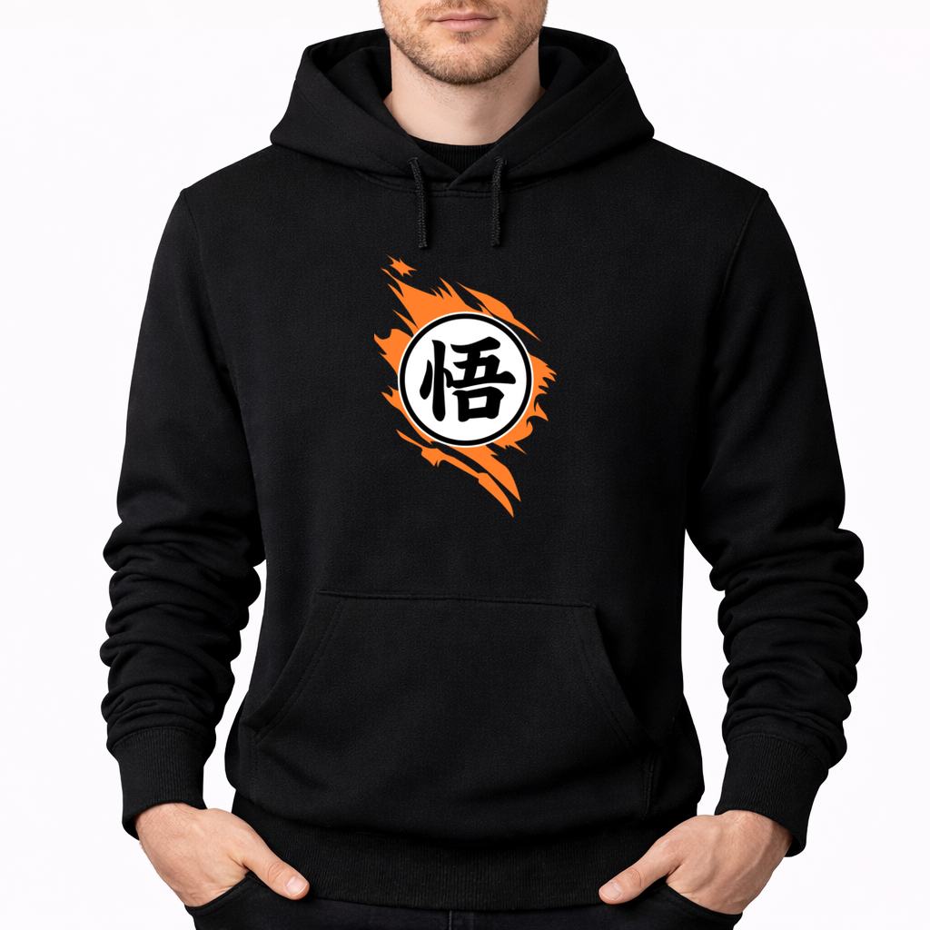 Men's Dragon Ball Z Pullover Hoodie - Black