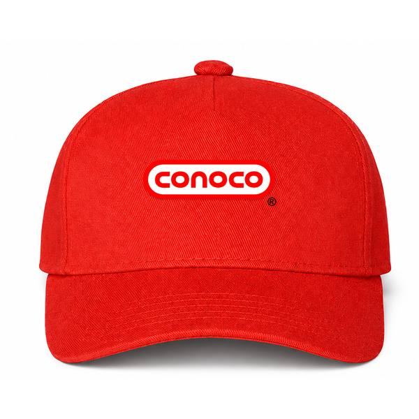 Conoco Logo Red Dad Baseball Cap Hat