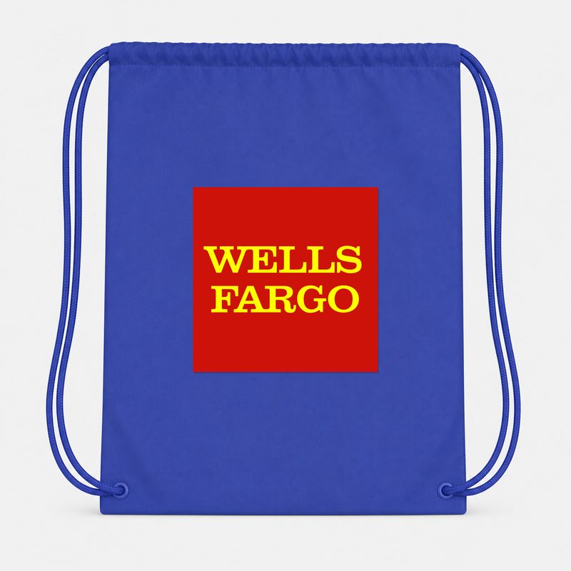 Wells Fargo Drawstring Bag - Blue