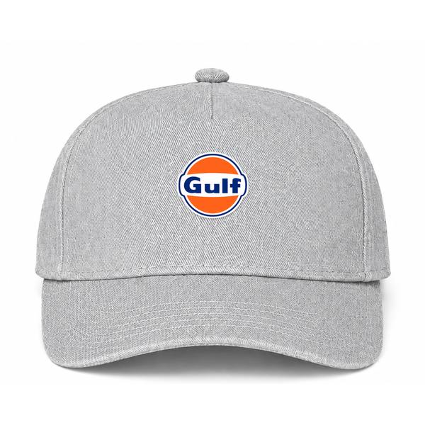 Gulf Oil Logo Gray Dad Baseball Cap Hat
