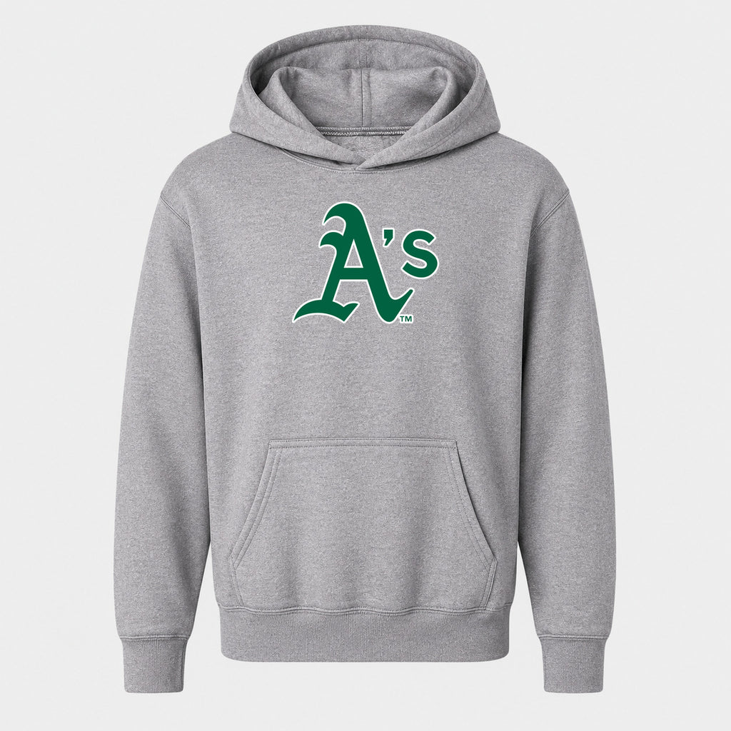 Youth Oakland Athletics Pullover Hoodie - Gray
