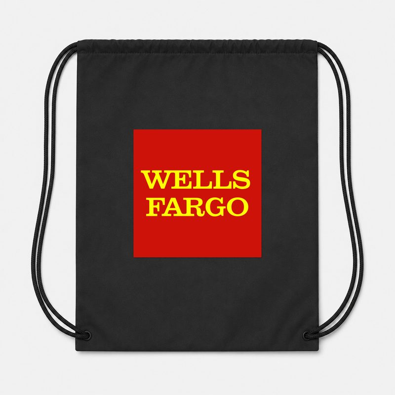 Wells Fargo Drawstring Bag - Black