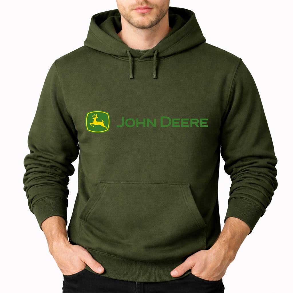 Men's John Deere Pullover Hoodie - Army Green