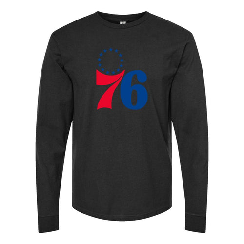 Men's Philadelphia 76ers Long sleeves Cotton Blend T-Shirt