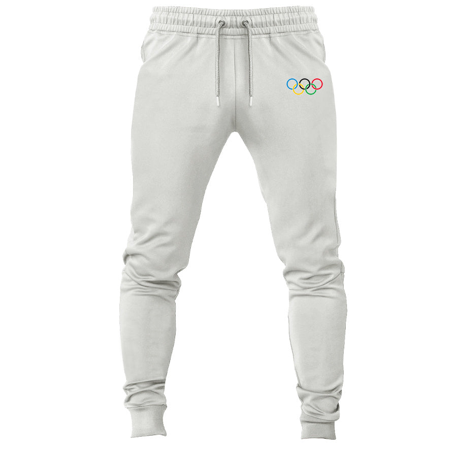 Olympic Rings Black joggers sweatpants - White