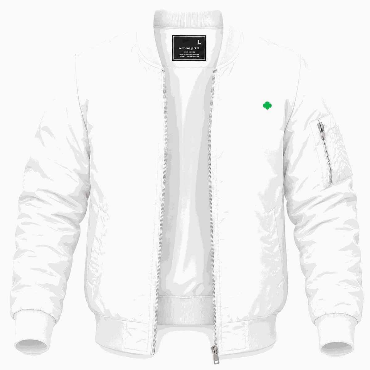 Men's Girl Scouts White Lightweight Bomber Jacket - White