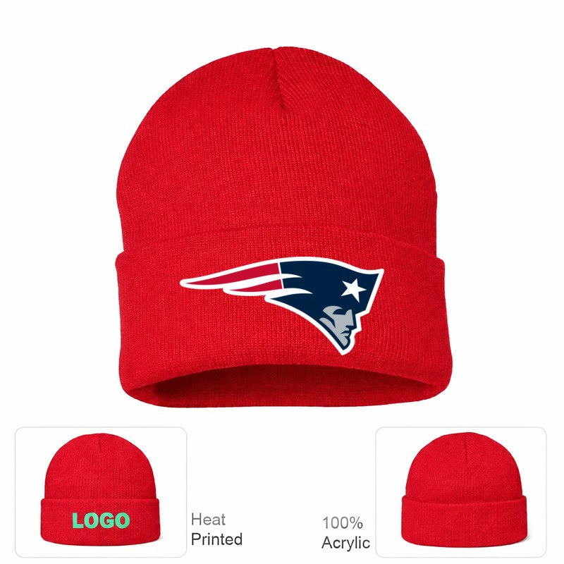 New England Patriots Red Beanie Hat