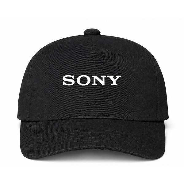 Sony White Logo Black Dad Baseball Cap Hat
