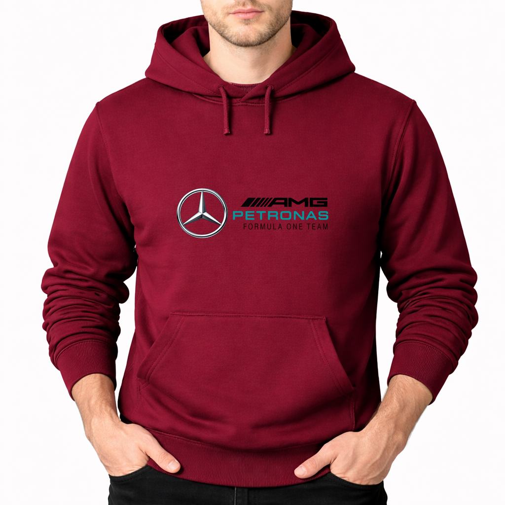 Men's Mercedes AMG Petronas Formula One Team Pullover Hoodie - Burgundy