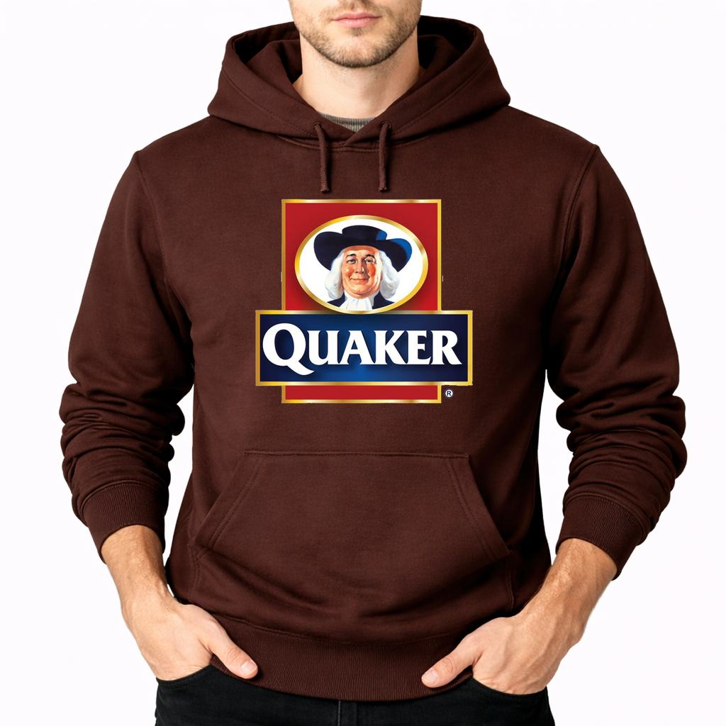 Men's Quaker Food Pullover Hoodie - Brown