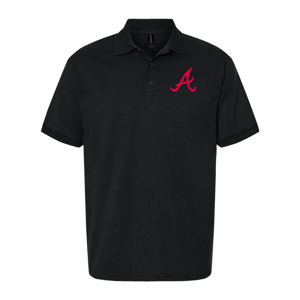 Men's Atlanta Braves Dry Blend Polo - Black