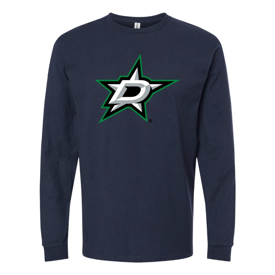 Men's Dallas Stars Long sleeves Cotton Blend T-Shirt - Navy
