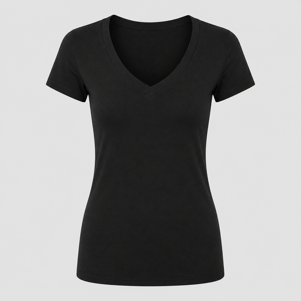 Women's Bvlgari V Neck T-Shirt in black