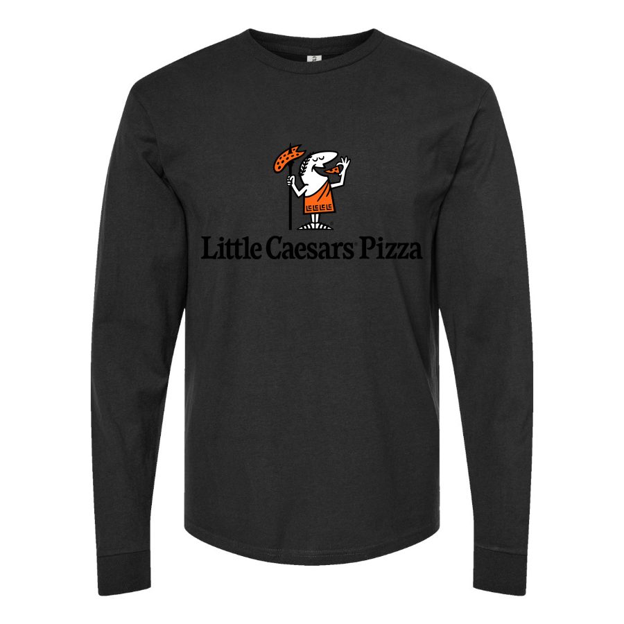 Men's Logo-Little-Caesars-1536x864 Long sleeves Cotton Blend T-Shirt - Black