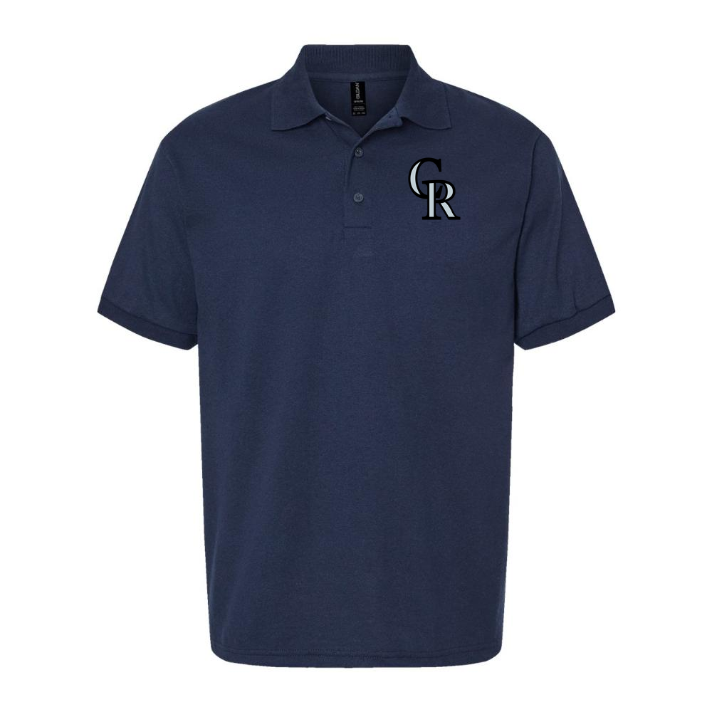 Men's Colorado Rockies Dry Blend Polo - Navy