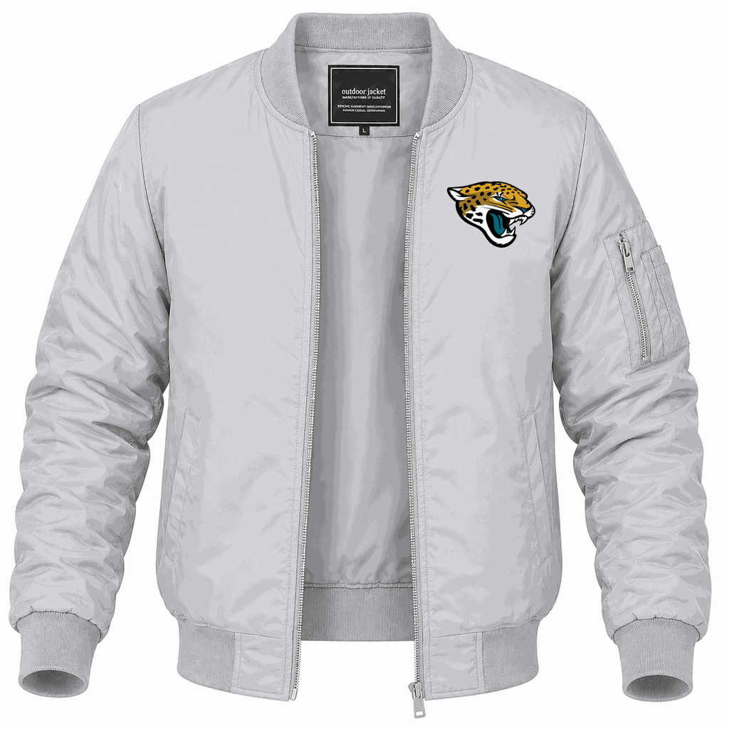 Men's Jacksonville Jaguars Lightweight Bomber Jacket - Gray