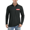 Conoco quarter-zip athletic shirt in Black