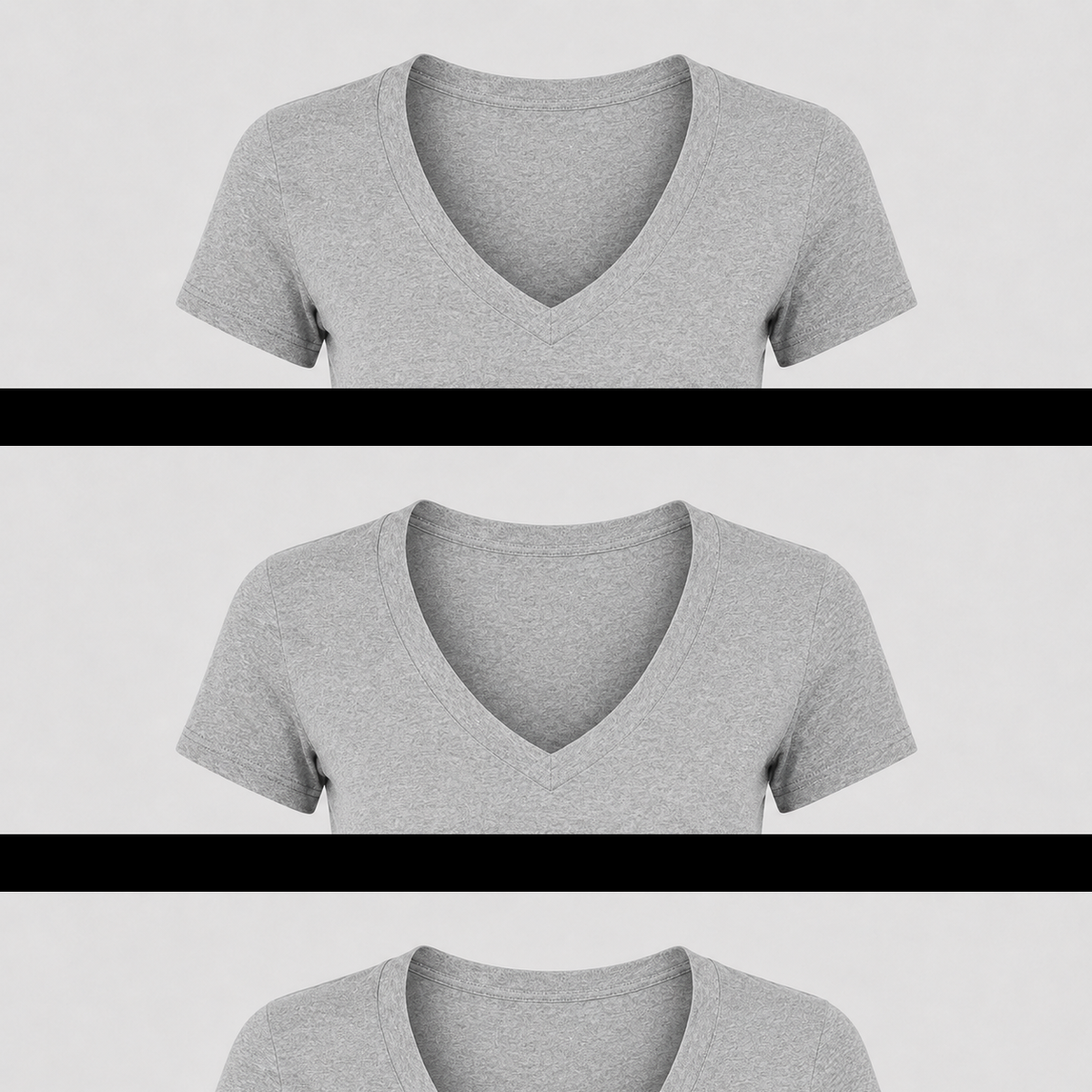 Women's Charlotte Hornets V Neck T-Shirt in gray