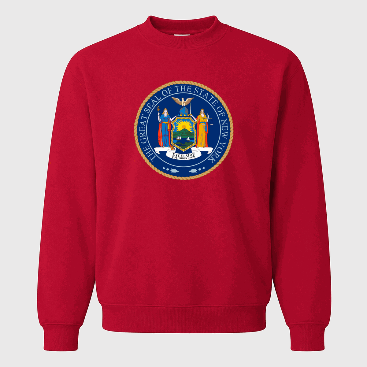 Men's New York State Seal Crewneck Sweatshirt - Red