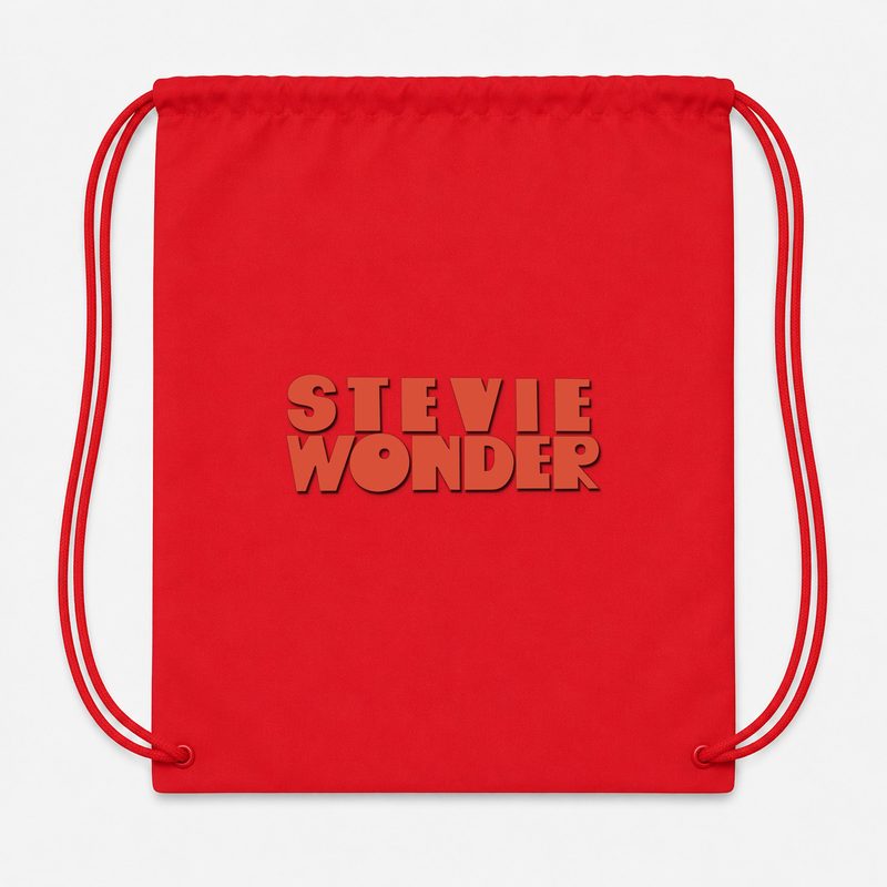 Stevie Wonder Drawstring Bag - Red