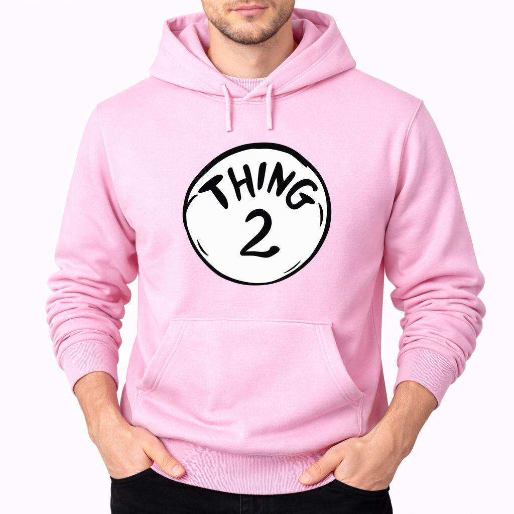 Men's Dr. Seuss Thing 2 Pullover Hoodie - Pink