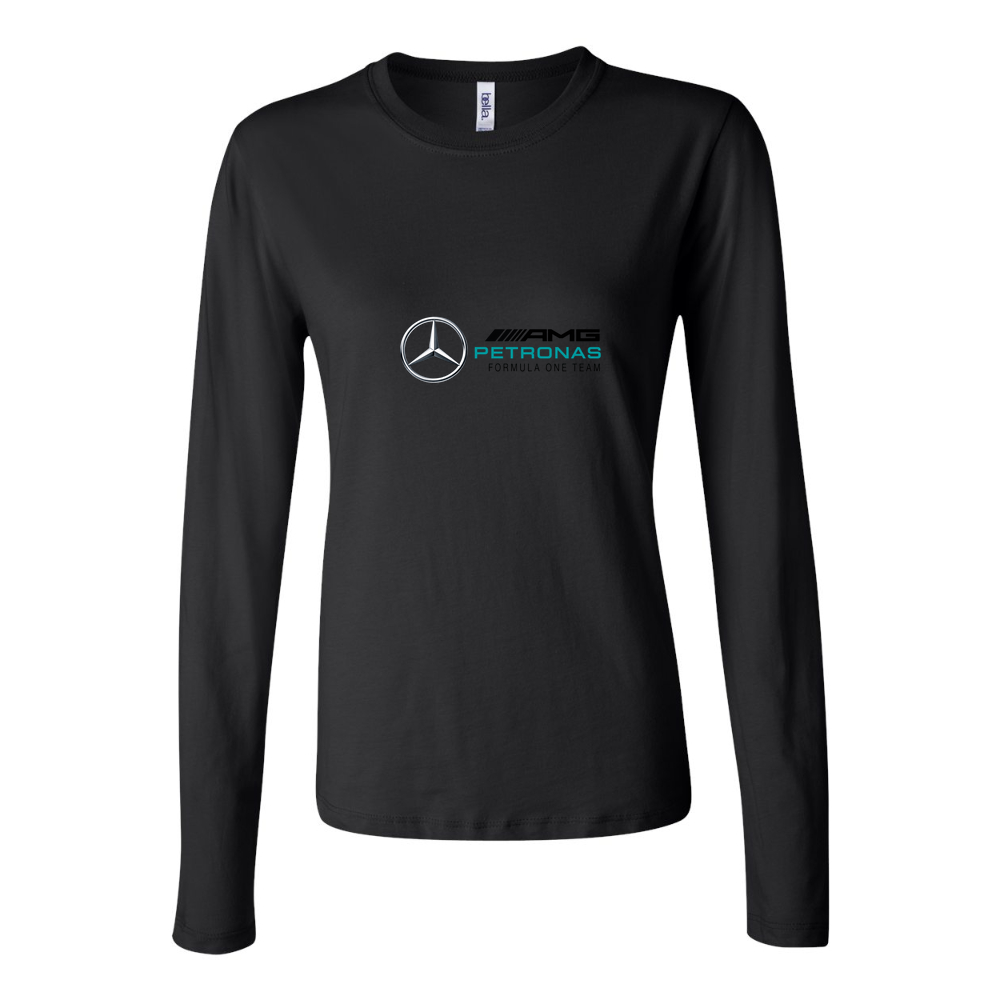 Women's Mercedes AMG Petronas Formula One Team Long Sleeve T-Shirt - Black