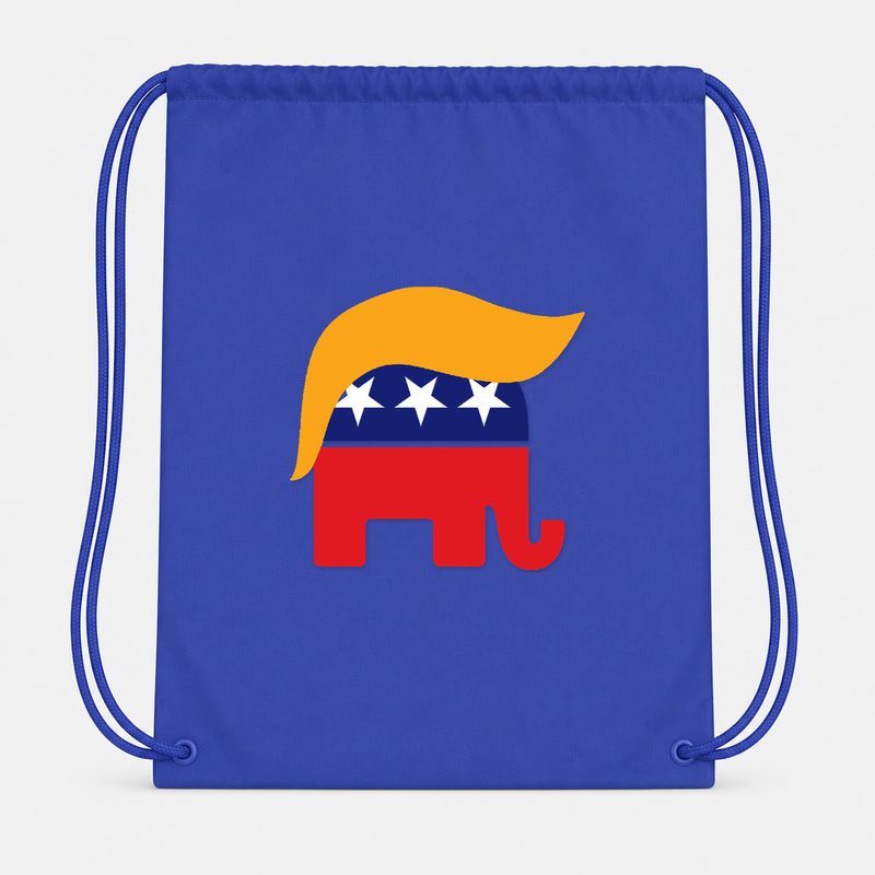 Donald Trump GOP Elephant Drawstring Bag - Blue