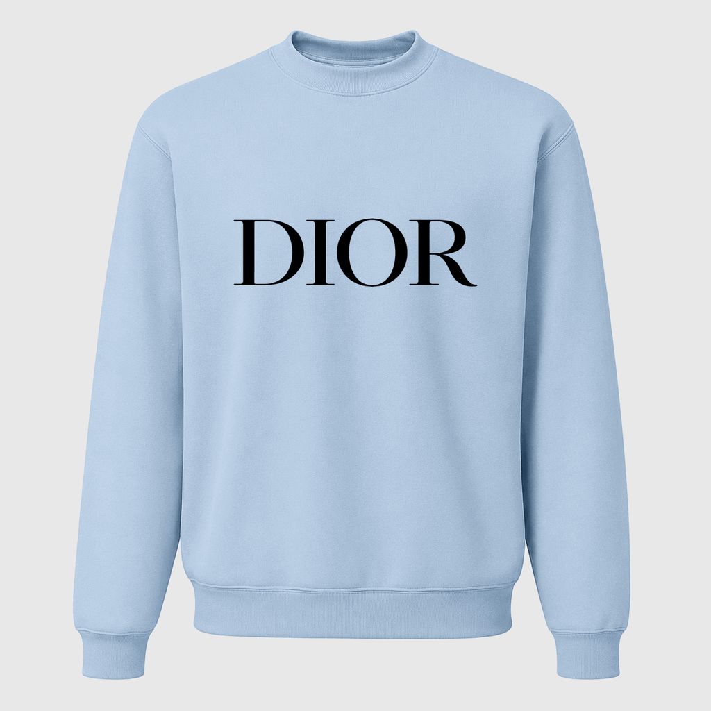 Men's Dior Crewneck Sweatshirt - Sky Blue