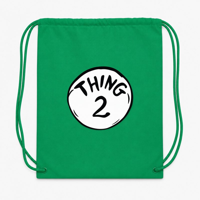 Dr. Seuss Thing 2 Drawstring Bag - Green