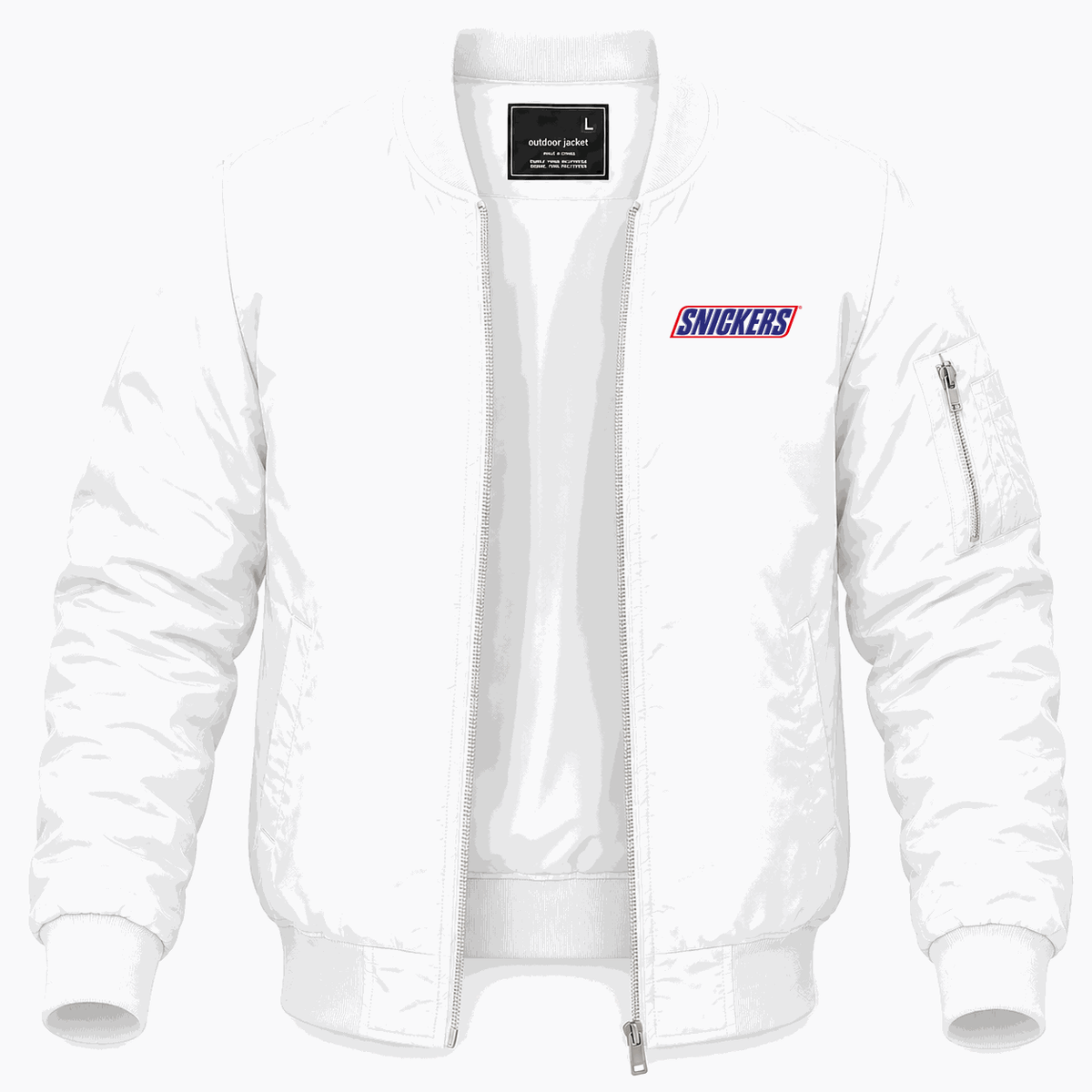 Men's Snickers Lightweight Bomber Jacket - White