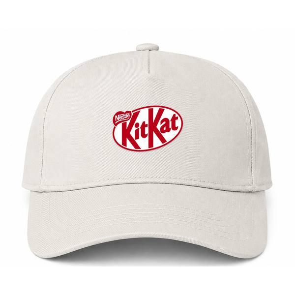 Kit Kat Logo Beige Dad Baseball Cap Hat