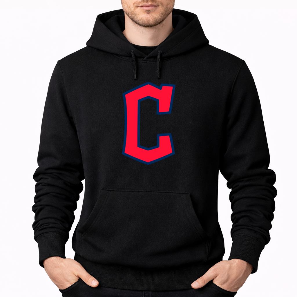 Men's Cleveland Guardians Pullover Hoodie - Black