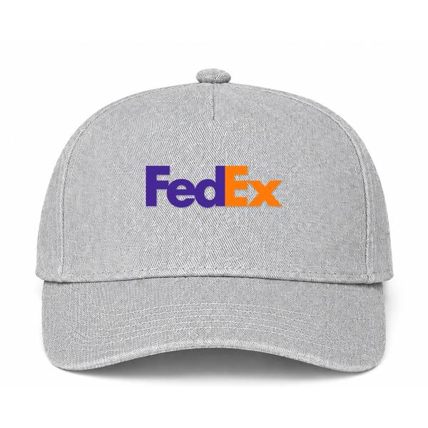 FedEx Logo Gray Dad Baseball Cap Hat