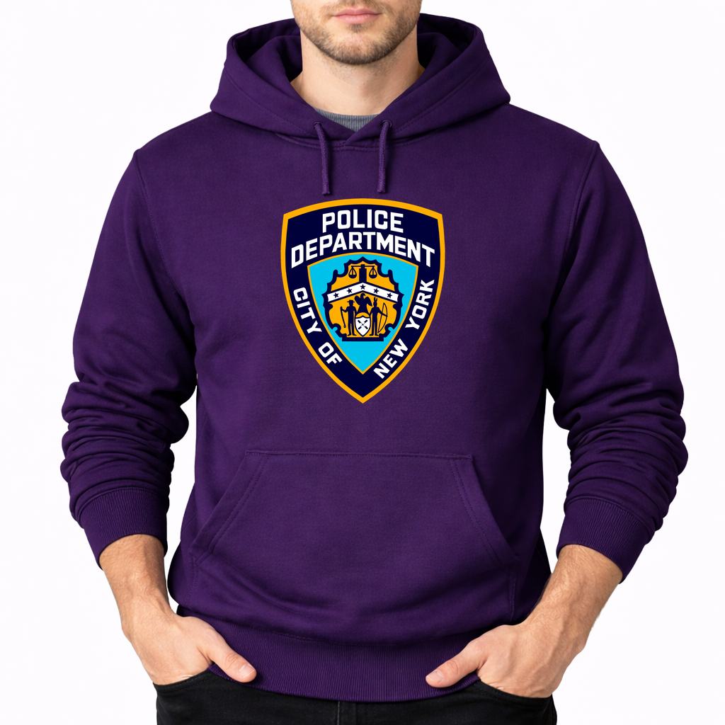 Men's NYPD 1 Pullover Hoodie - Purple