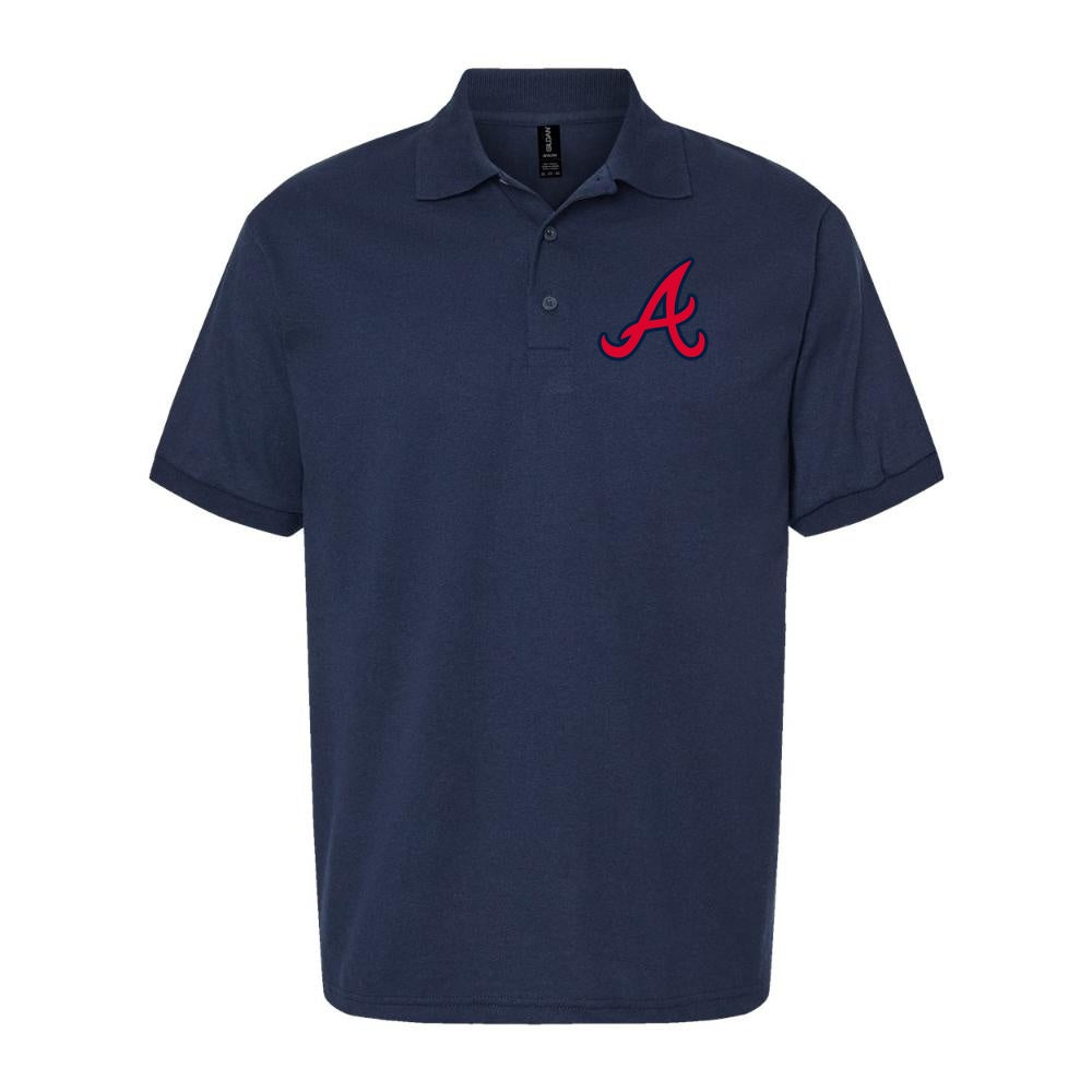 Men's Atlanta Braves Dry Blend Polo - Navy