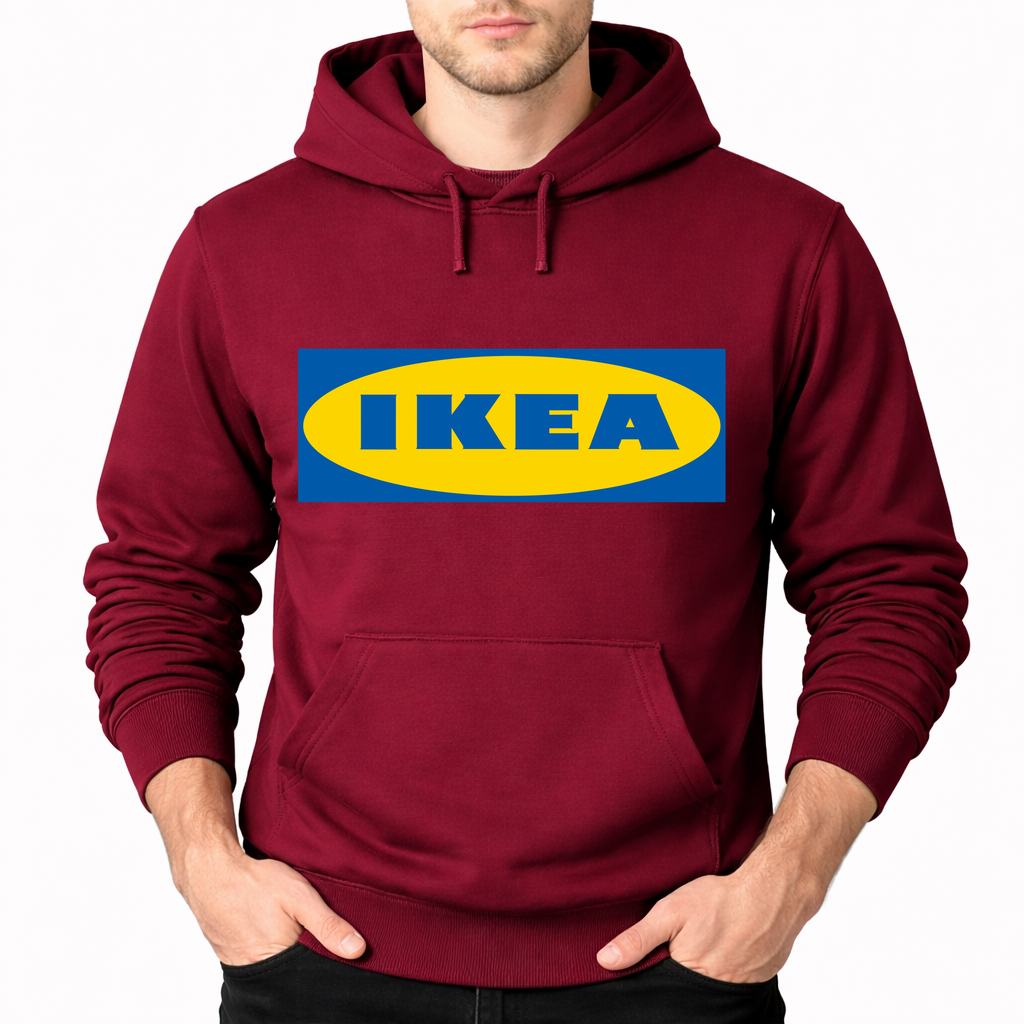 Men's Ikea Pullover Hoodie - Burgundy