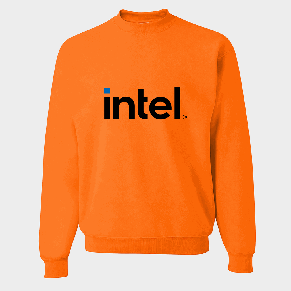 Men's Intel Crewneck Sweatshirt - Orange