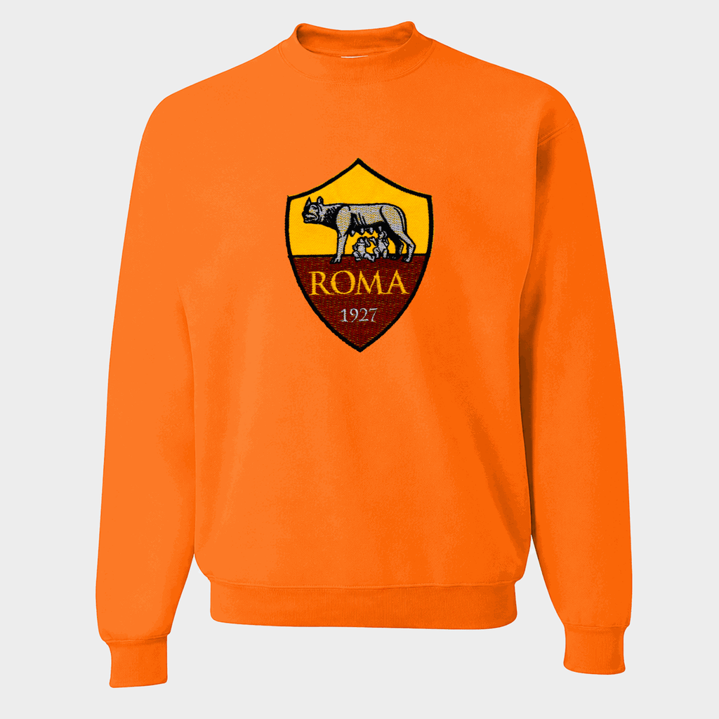 Men's AS Roma FC Crewneck Sweatshirt - Orange