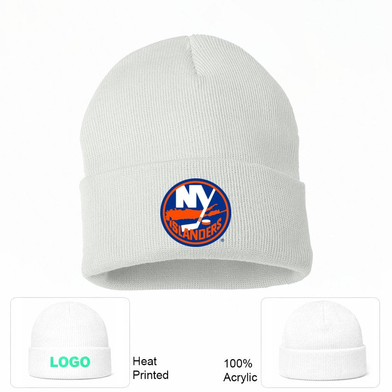 New York Islanders White Beanie Hat