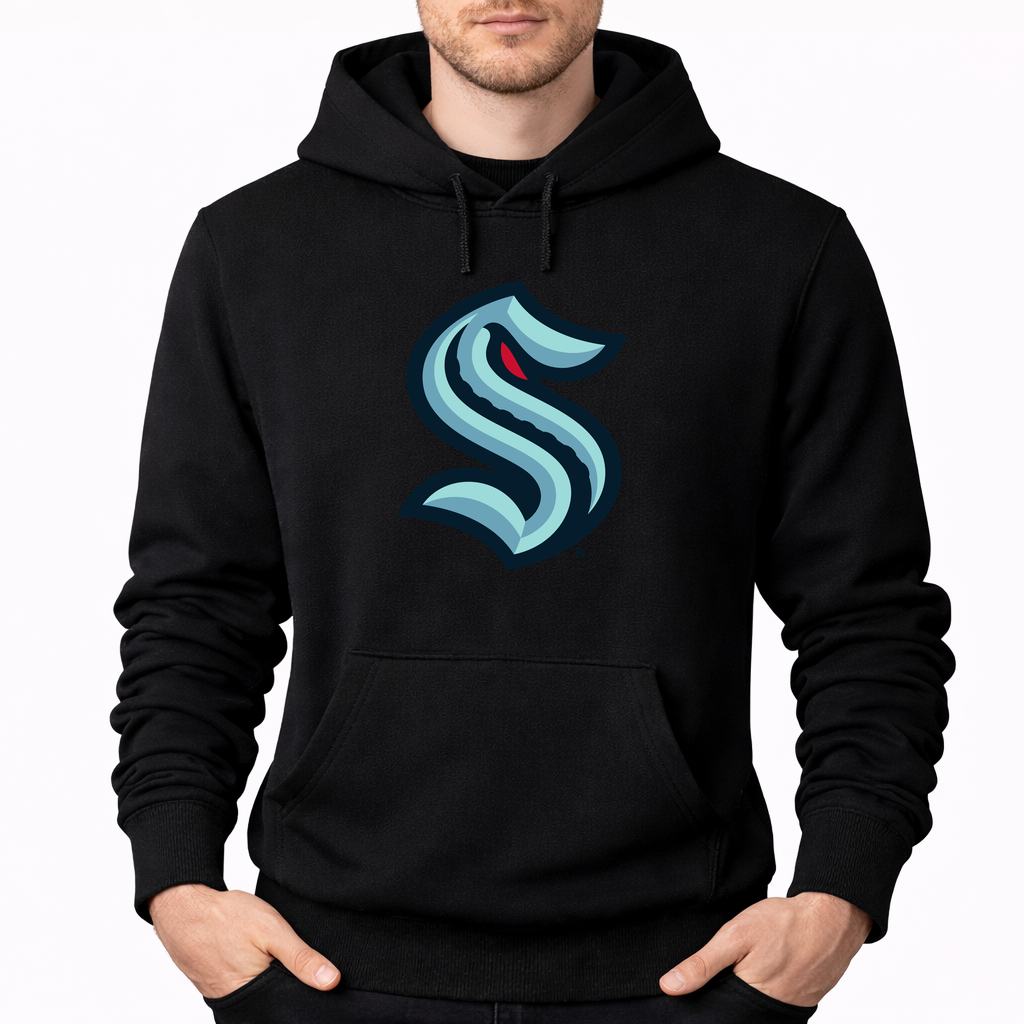 Men's Seattle Kraken Pullover Hoodie - Black