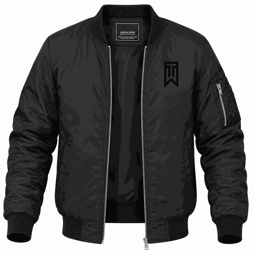Men's Tiger Woods Lightweight Bomber Jacket - Black