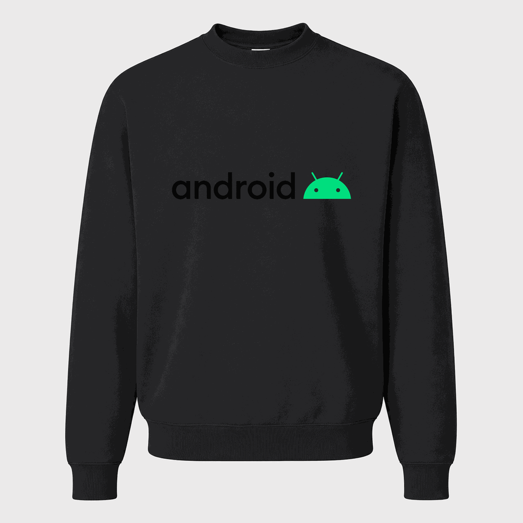 Men's Android Logo Crewneck Sweatshirt - Black