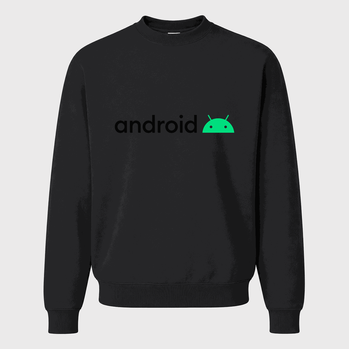 Men's Android Logo Crewneck Sweatshirt - Black