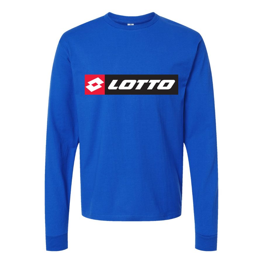 Men's Lotto-Logo-1536x810 Long sleeves Cotton Blend T-Shirt - Blue